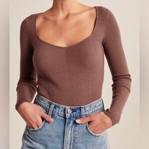 Abercrombie & Fitch Luxe Soft AF Collection Date Night Sweater In Brown Size S